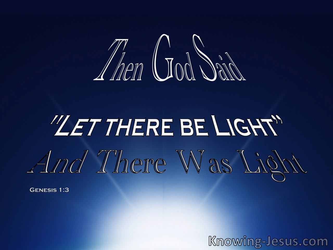 Genesis 1:3 God Said Let There Be Light (navy)